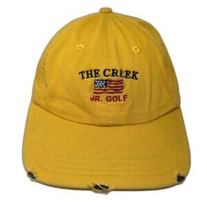 Ahead Baseball Cap Yellow Blue Slideback OS The Creek Jr Golf American Flag Hat